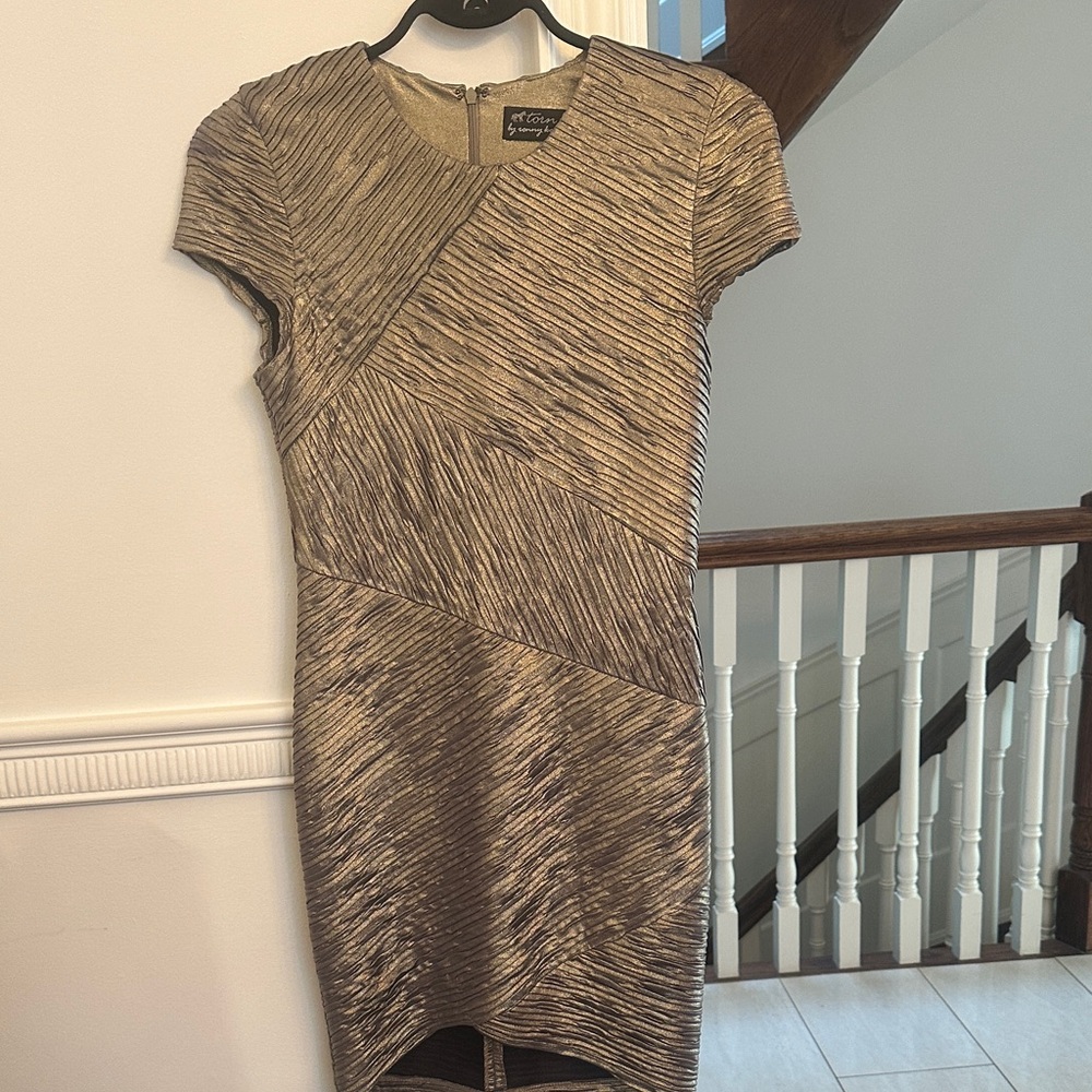 Ronny Kobo metallic textured mini dress. Excellent new condition